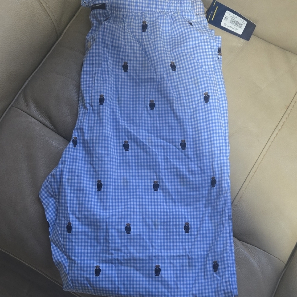 Large And XL.Polo by Ralph Lauren Blue Checkered Pants